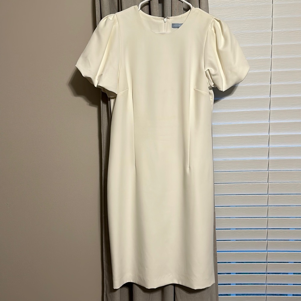 Antonio Melani ivory puff sleeve dress